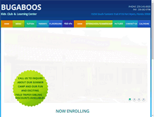 Tablet Screenshot of bugabooskidsclub.com